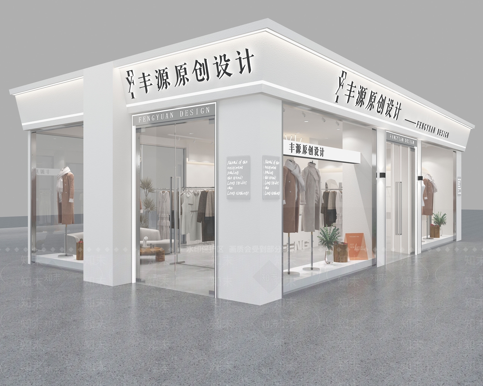现代女装服装鞋店3D模型下载【ID:1134475330】