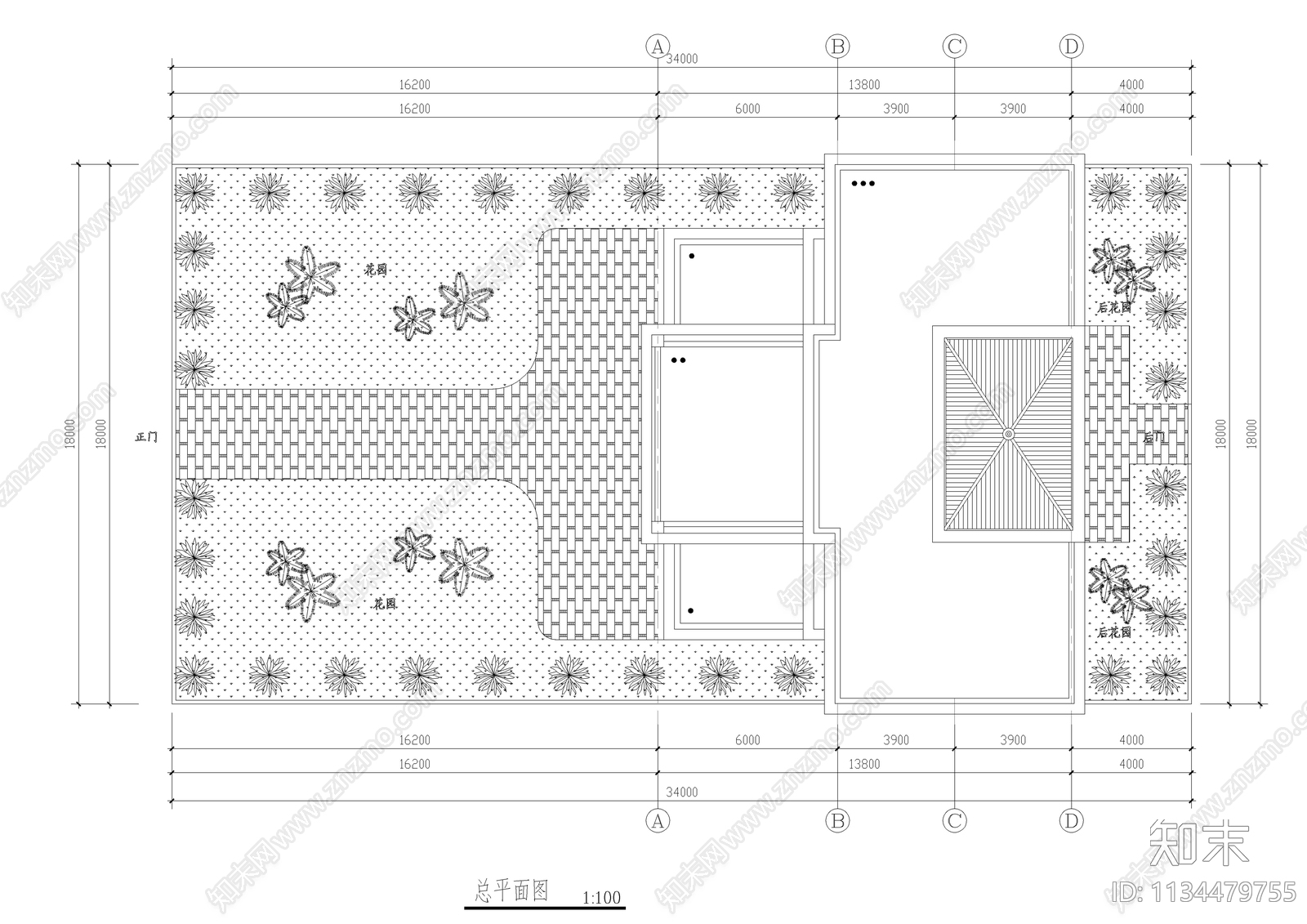 大型欧式别墅全套建筑图cad施工图下载【ID:1134479755】