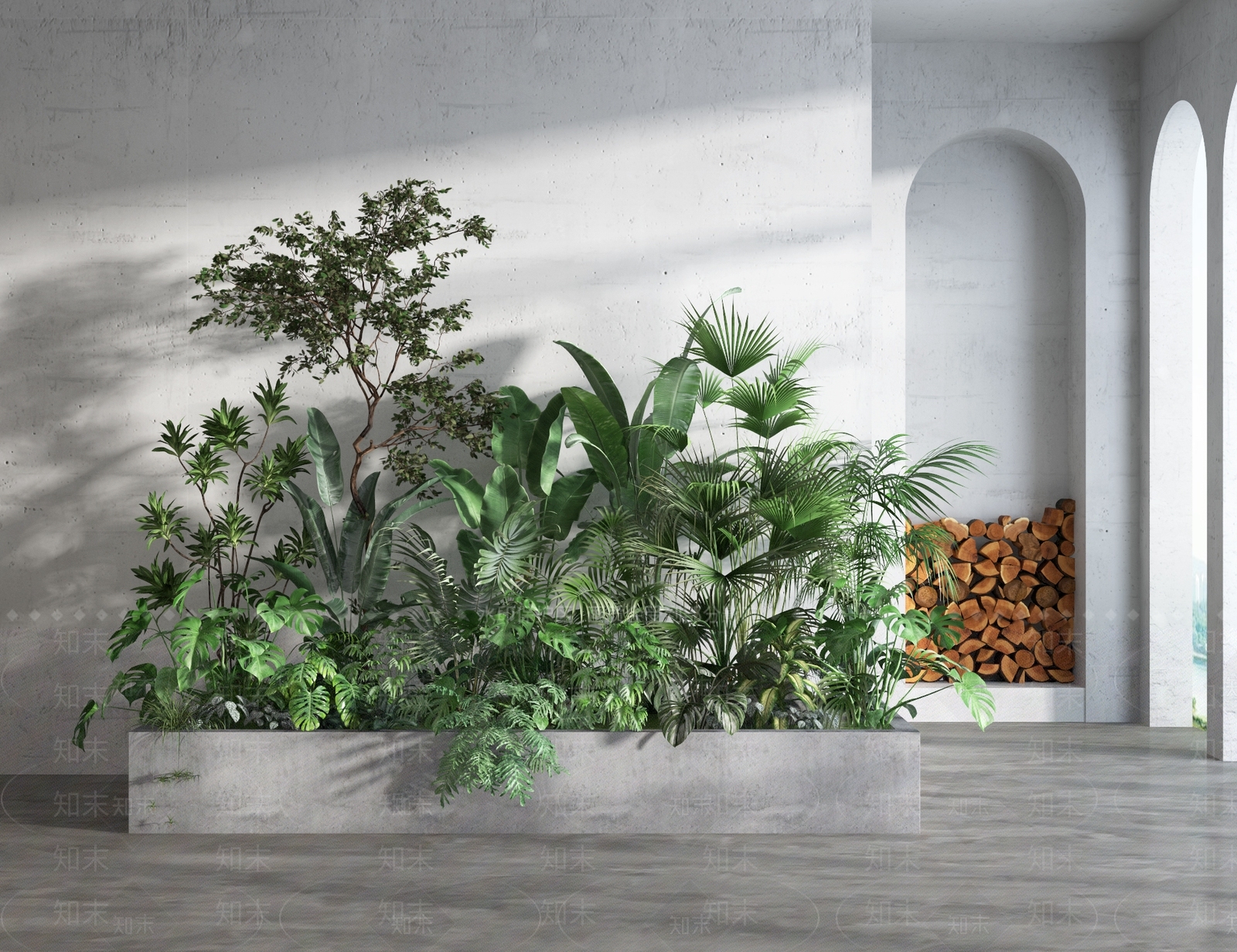 植物堆3D模型下载【ID:1134480228】