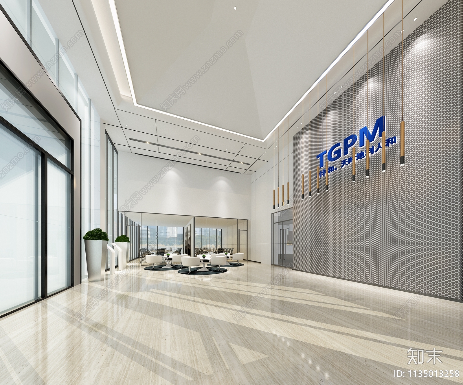 汽车高新科技楼室内效果图cad施工图下载【ID:1135013258】