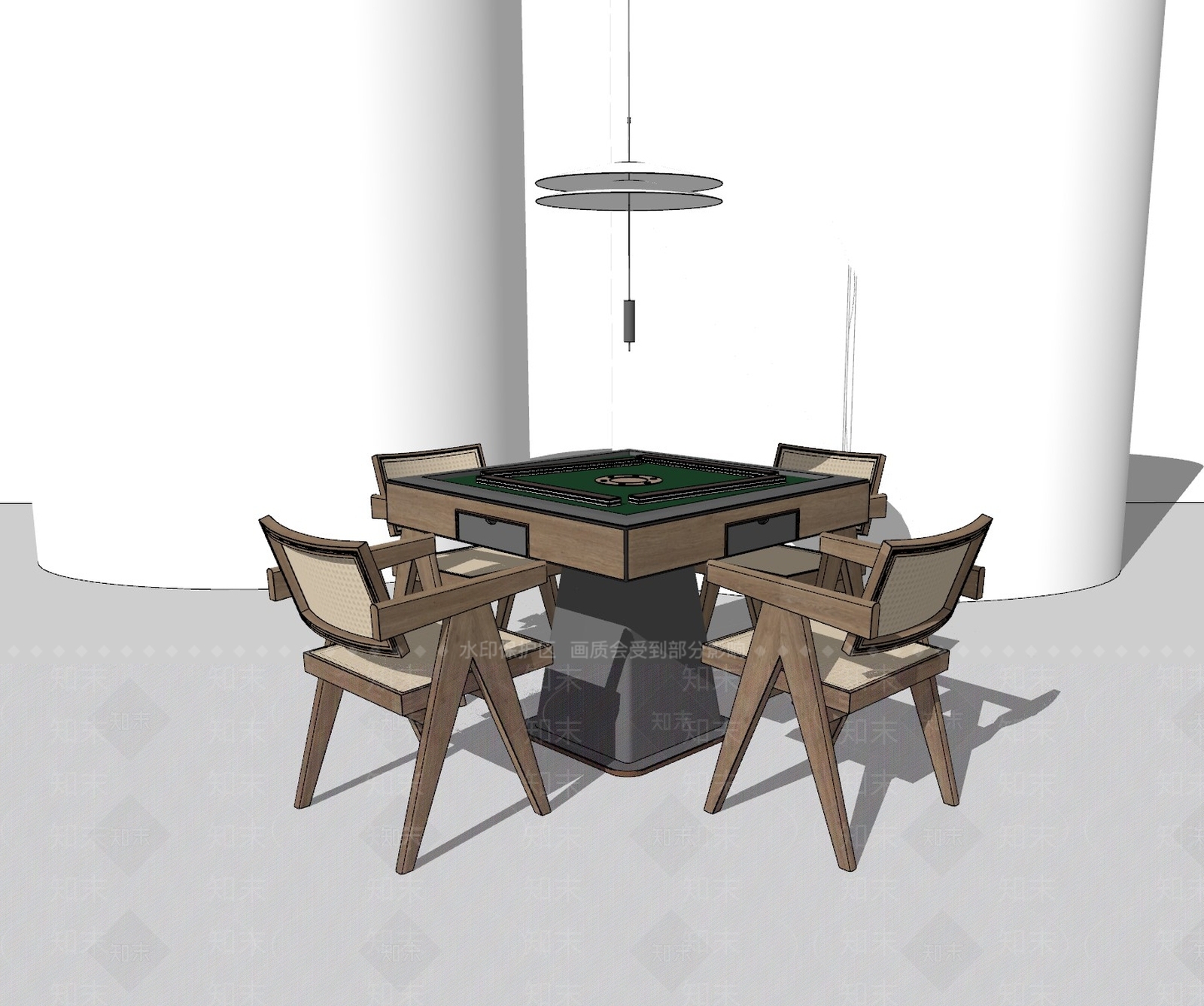 棋牌桌SU模型下载【ID:1134494533】
