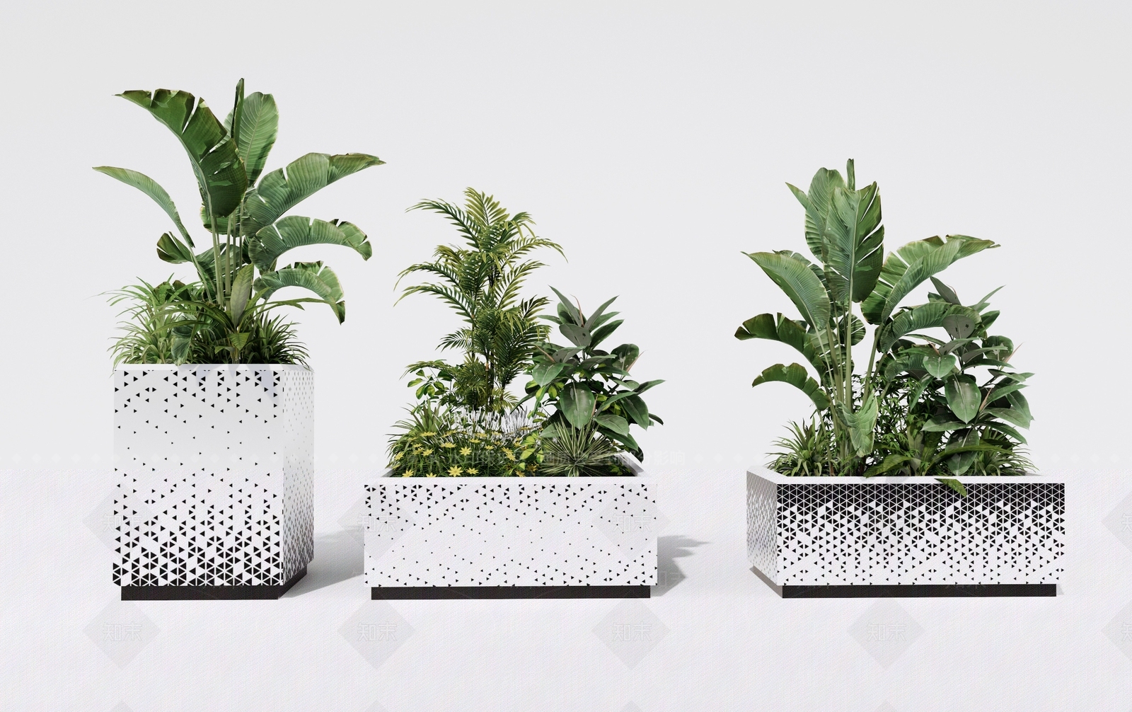 现代花箱3D模型下载【ID:1134500079】
