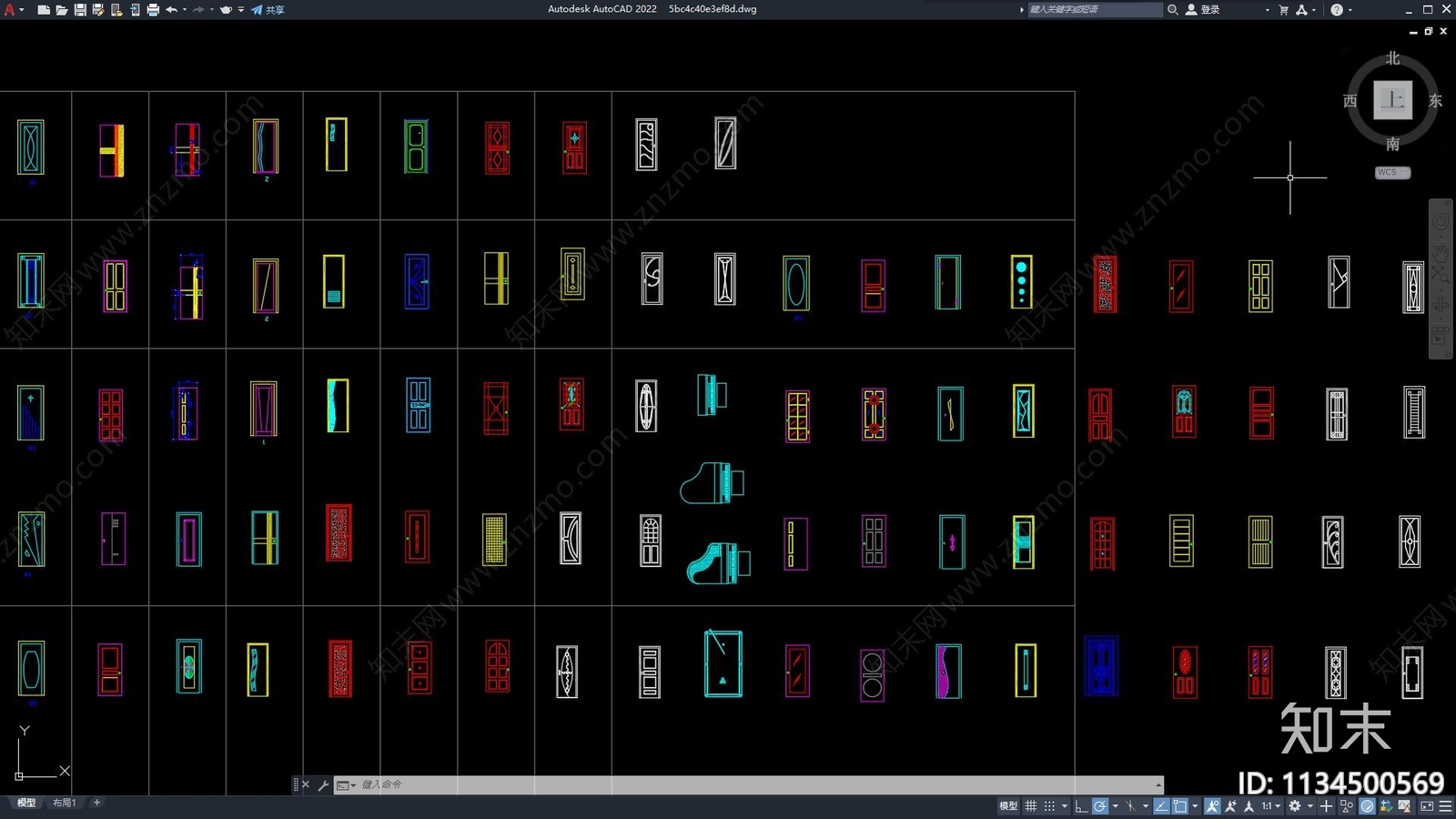家装常用门施工图下载【ID:1134500569】