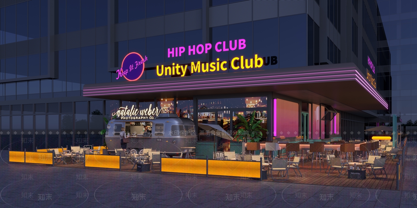 现代酒吧门头3D模型下载【ID:1134505776】