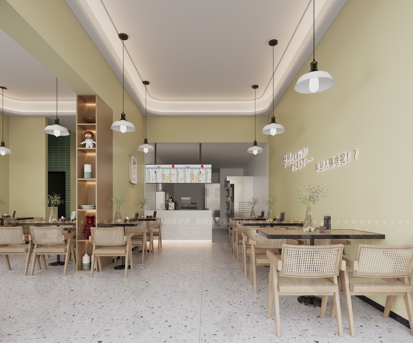 现代奶茶店3D模型下载【ID:1134505349】