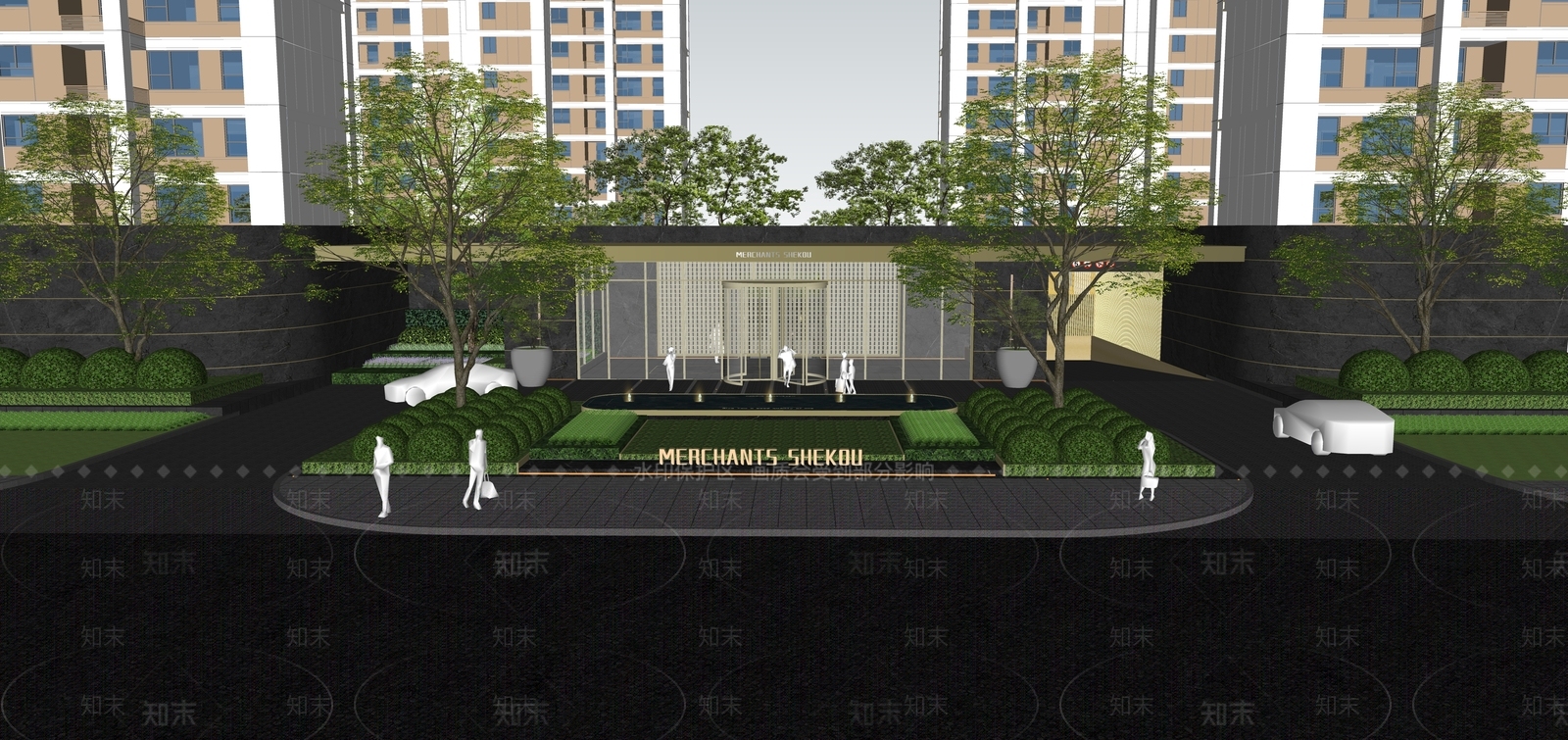 现代入口大门SU模型下载【ID:1134505314】