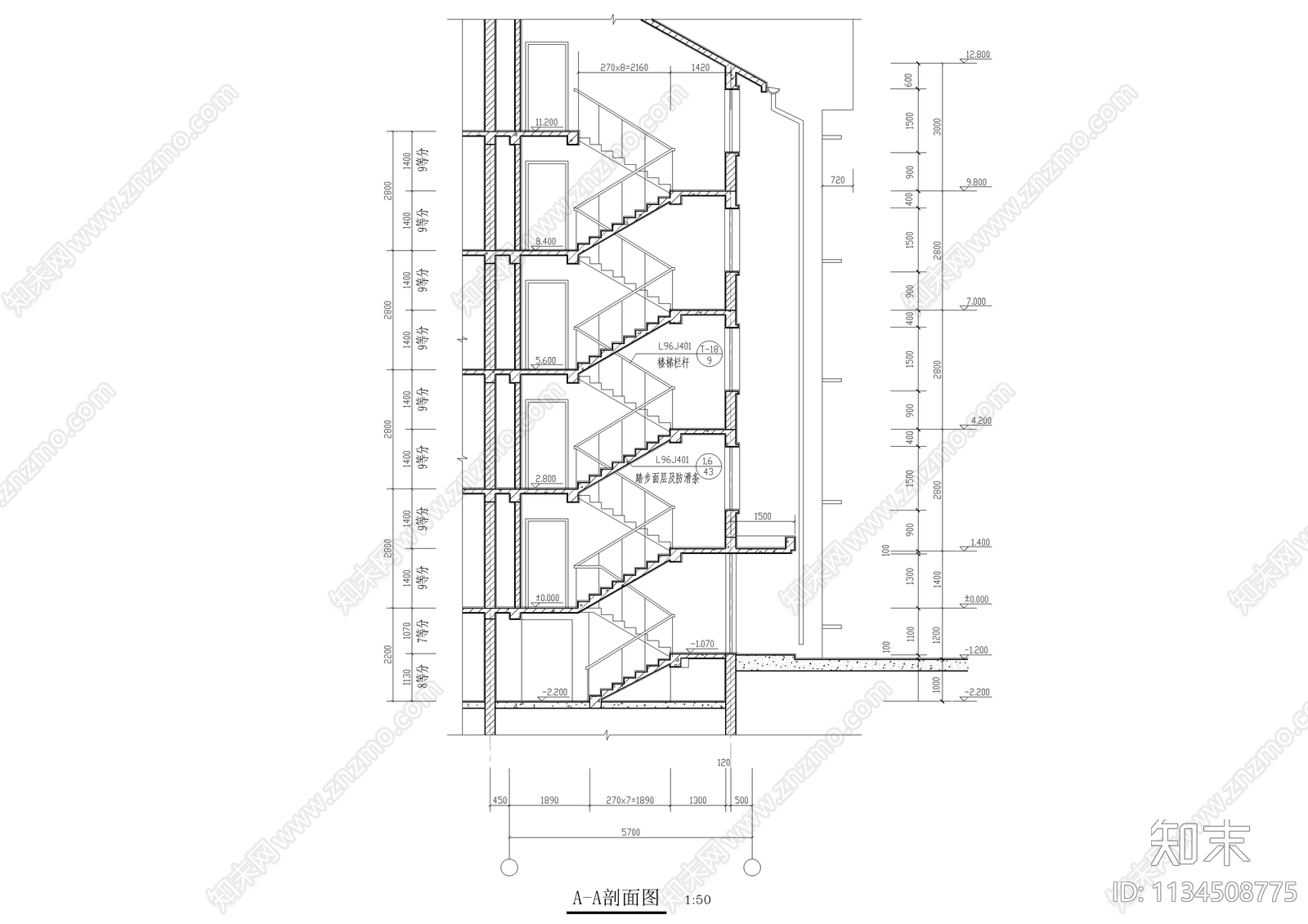 教工住宅建筑cad施工图下载【ID:1134508775】