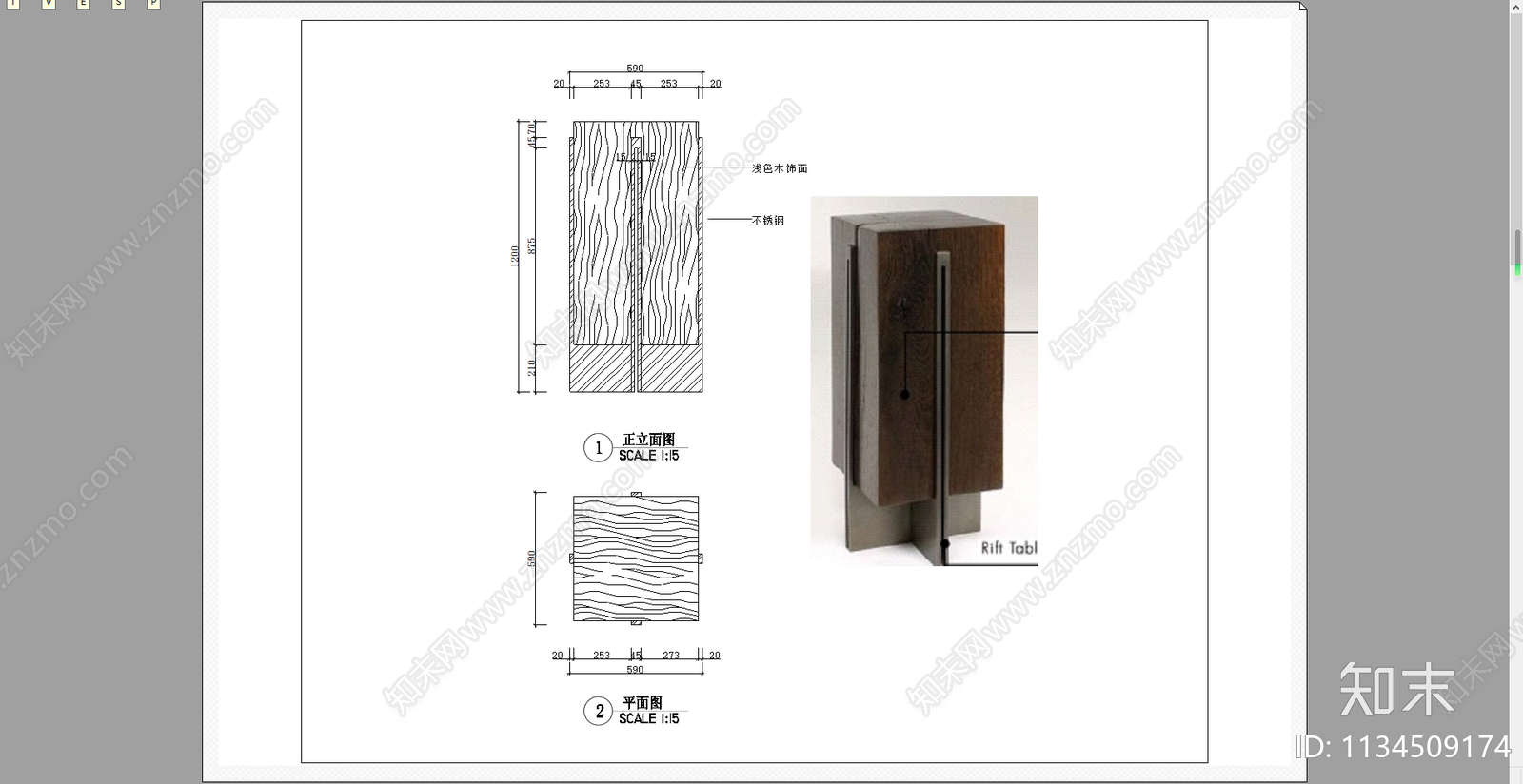 书桌方桌cad施工图下载【ID:1134509174】