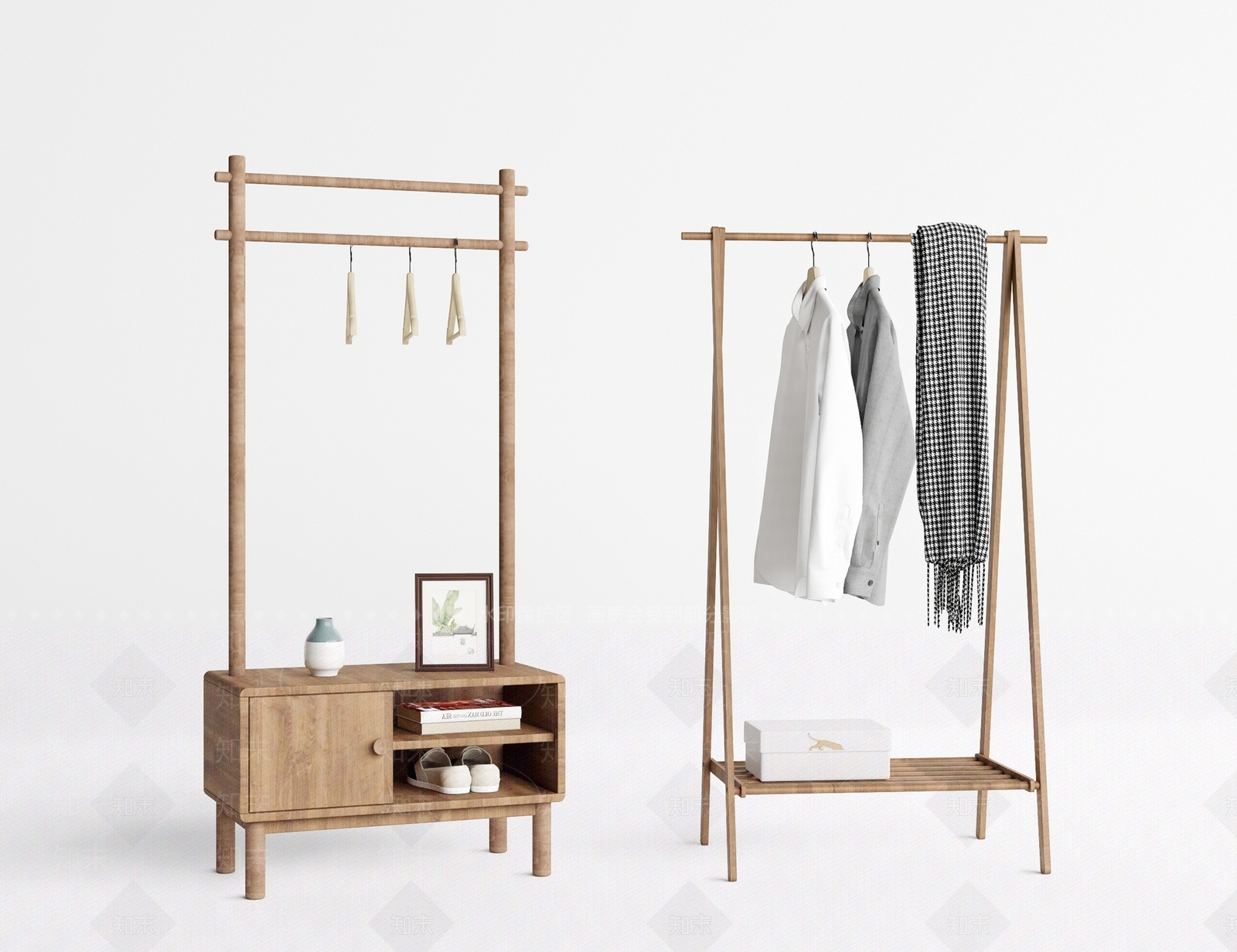 现代挂衣架SU模型下载【ID:1134522395】
