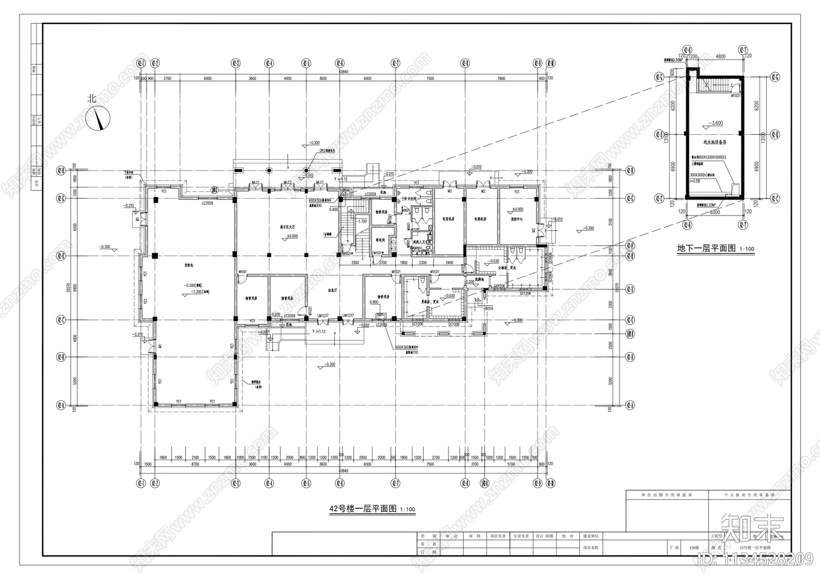 法式会所建筑施工图下载【ID:1134528209】