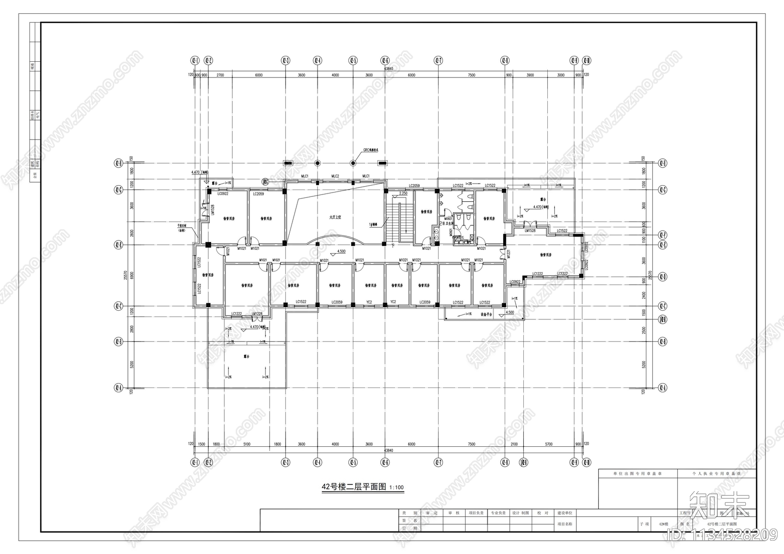 法式会所建筑施工图下载【ID:1134528209】