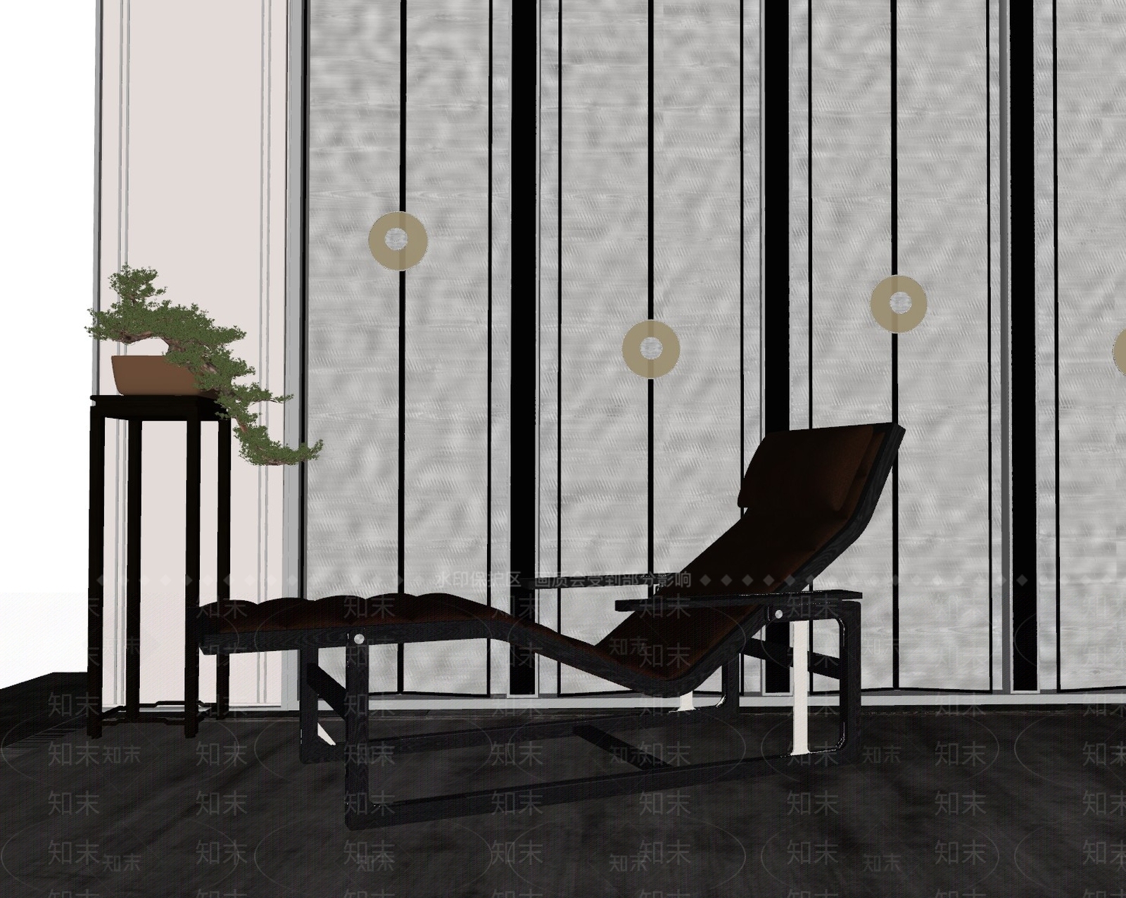 中式躺椅SU模型下载【ID:1134529580】