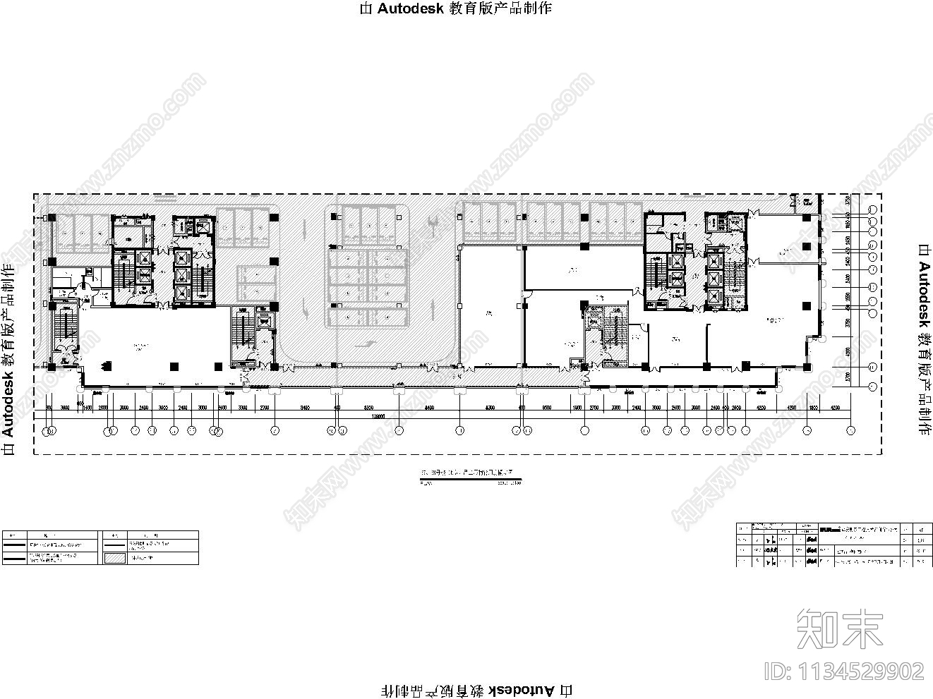 科研办公室cad施工图下载【ID:1134529902】