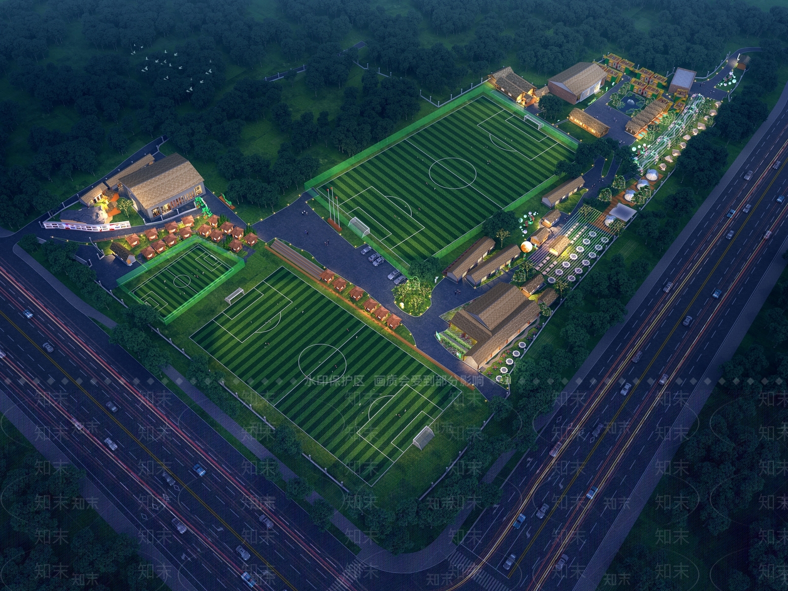 现代体育馆外观3D模型下载【ID:1134534047】