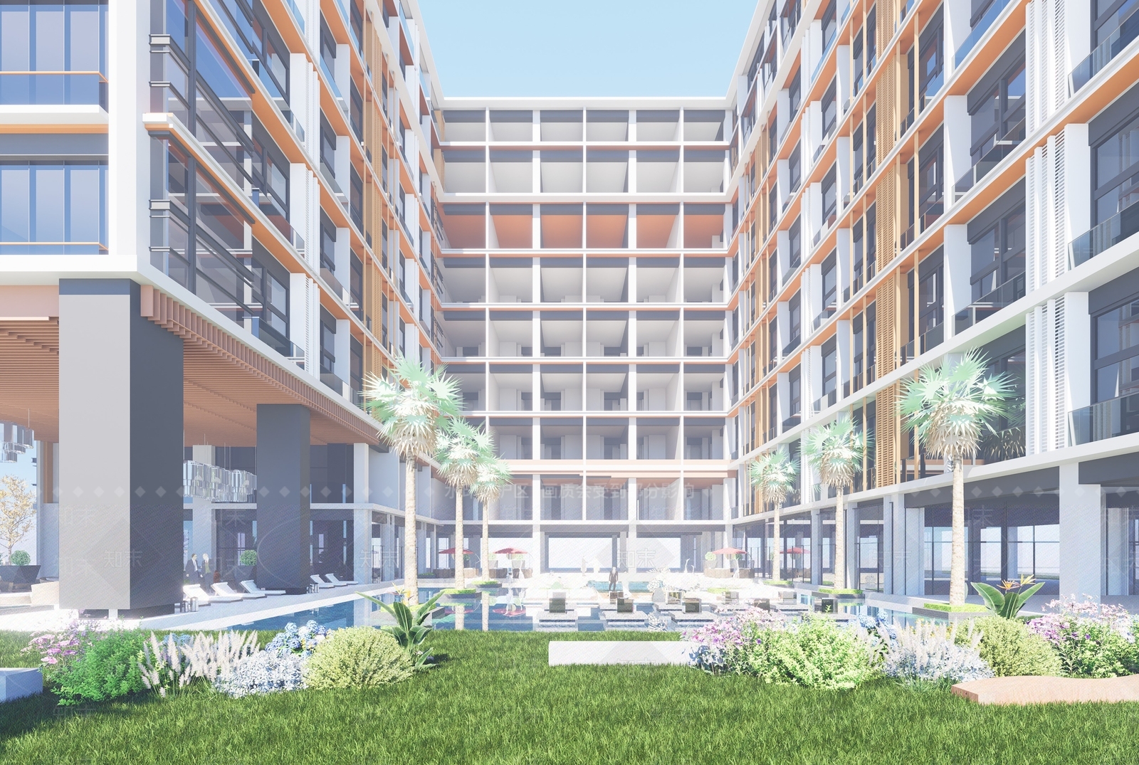 现代办公景观SU模型下载【ID:1134536082】