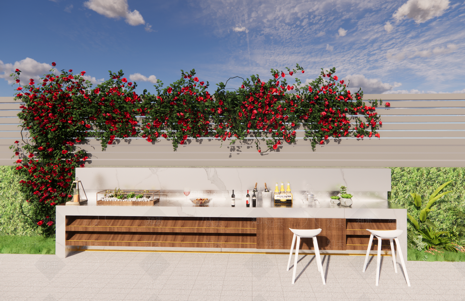 爬藤植物月季SU模型下载【ID:1134539697】