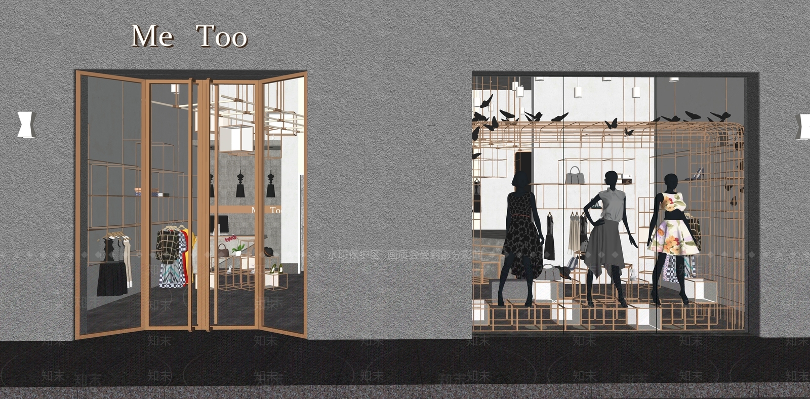 现代服装店SU模型下载【ID:1134540307】