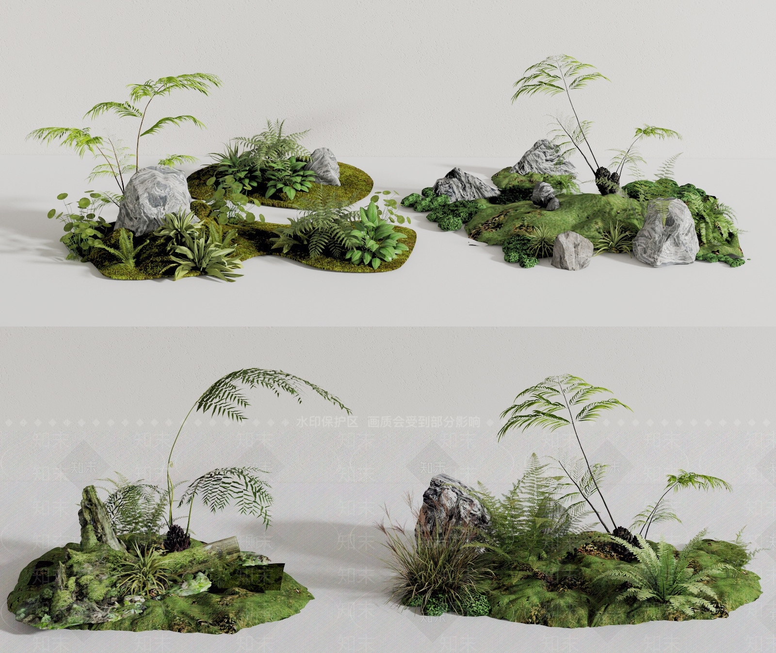 植物堆3D模型下载【ID:1134540754】