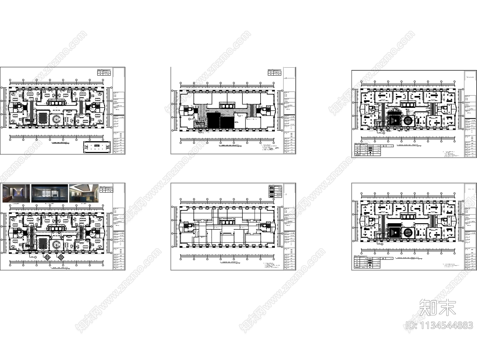 办公室全套cad施工图下载【ID:1134544883】