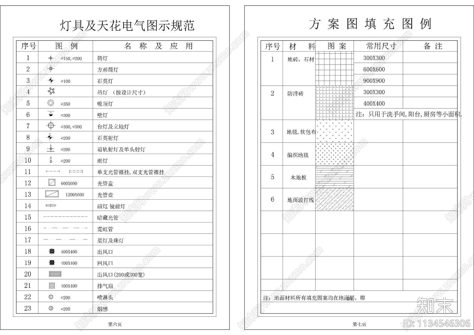符号图例cad施工图下载【ID:1134546306】