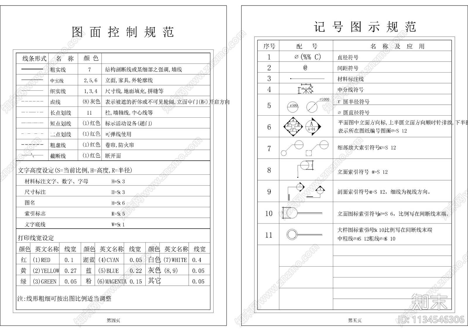 符号图例cad施工图下载【ID:1134546306】
