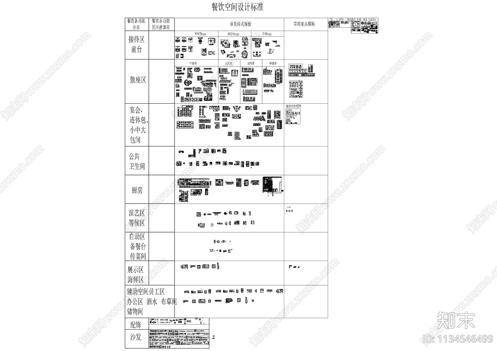 餐饮空间cad施工图下载【ID:1134546499】