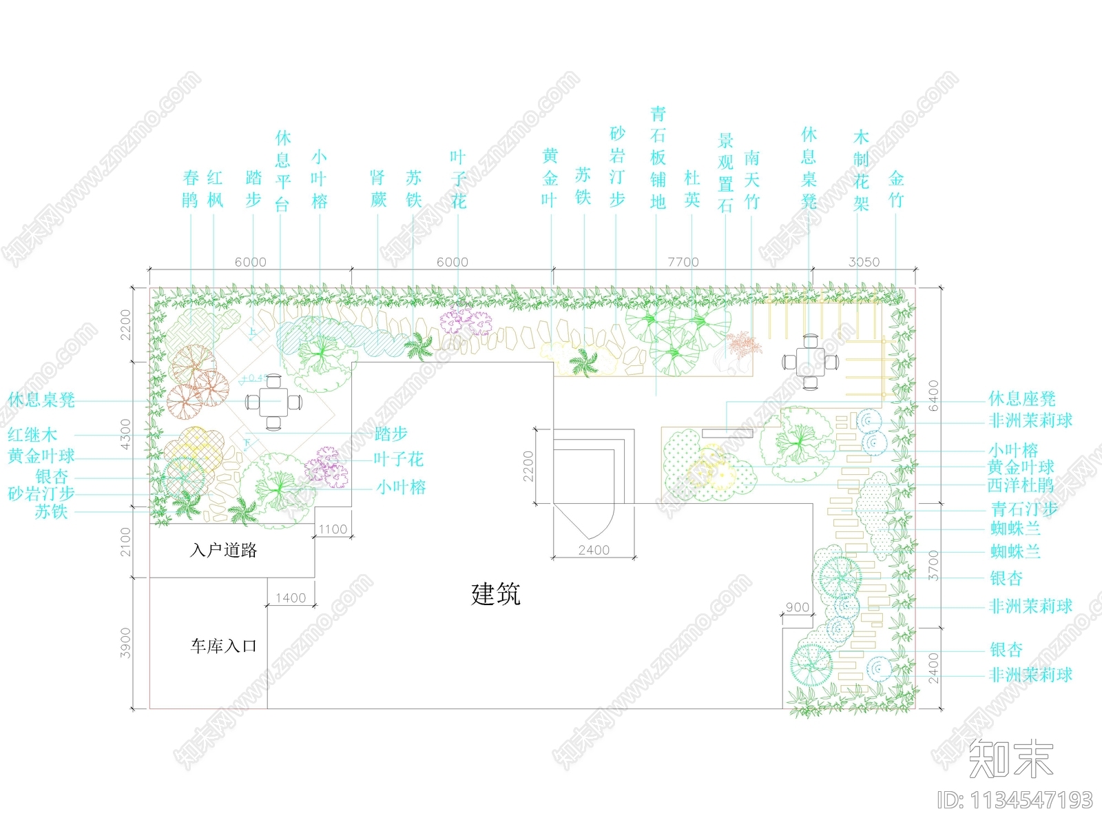 47套别墅庭院花园景观平面图施工图下载【ID:1134547193】