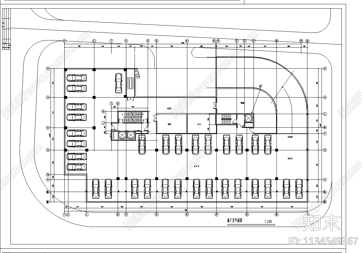 高层公寓建筑cad施工图下载【ID:1134549367】