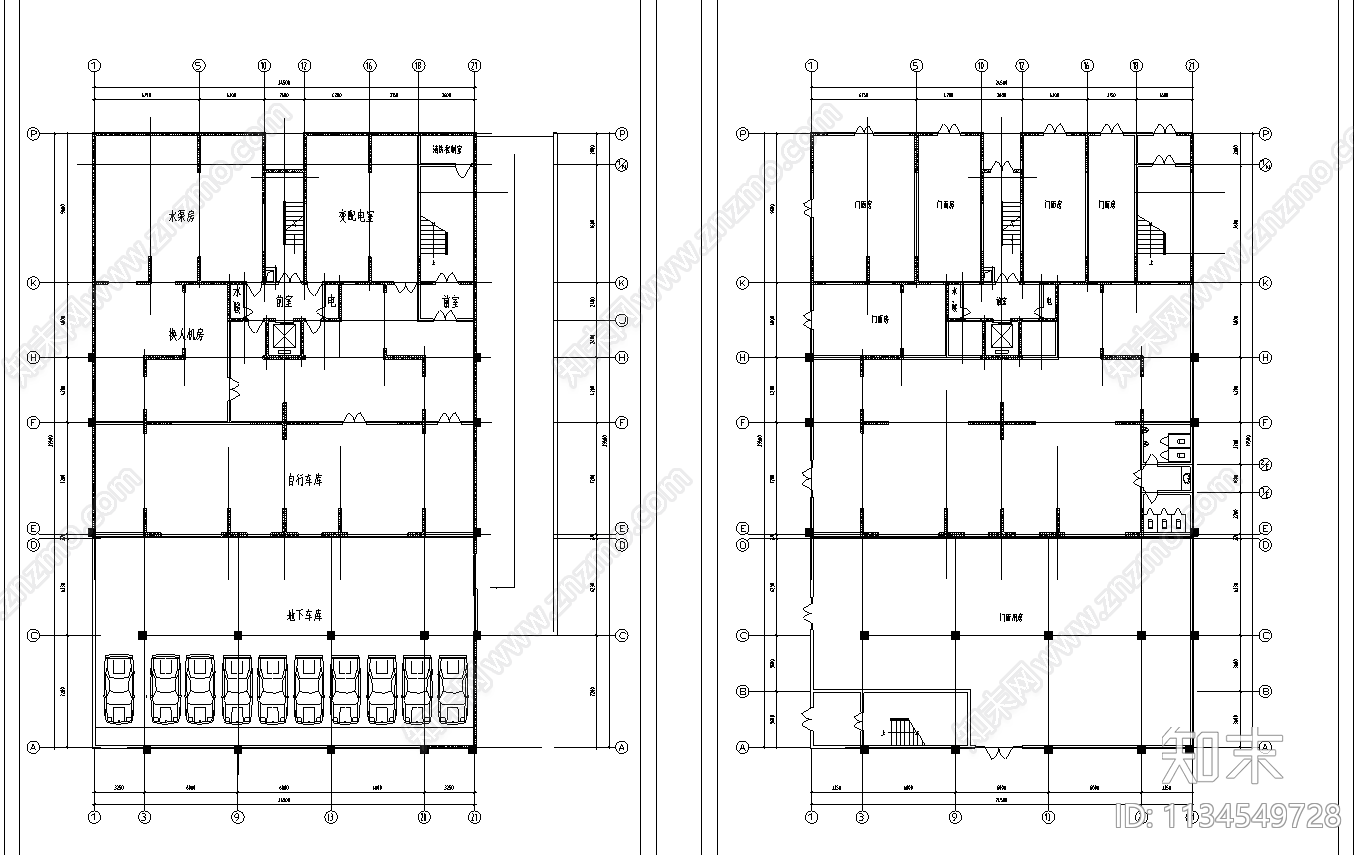 小高层住宅楼建筑cad施工图下载【ID:1134549728】