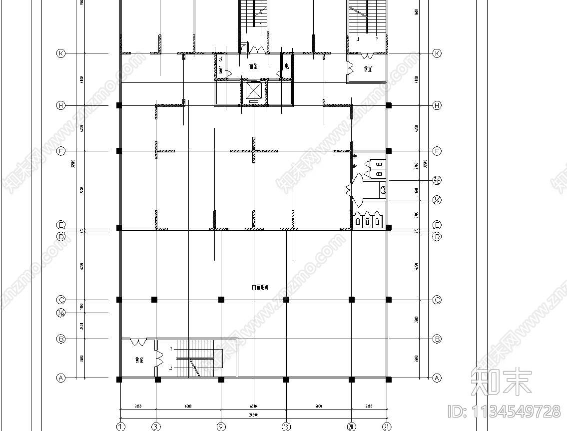 小高层住宅楼建筑cad施工图下载【ID:1134549728】