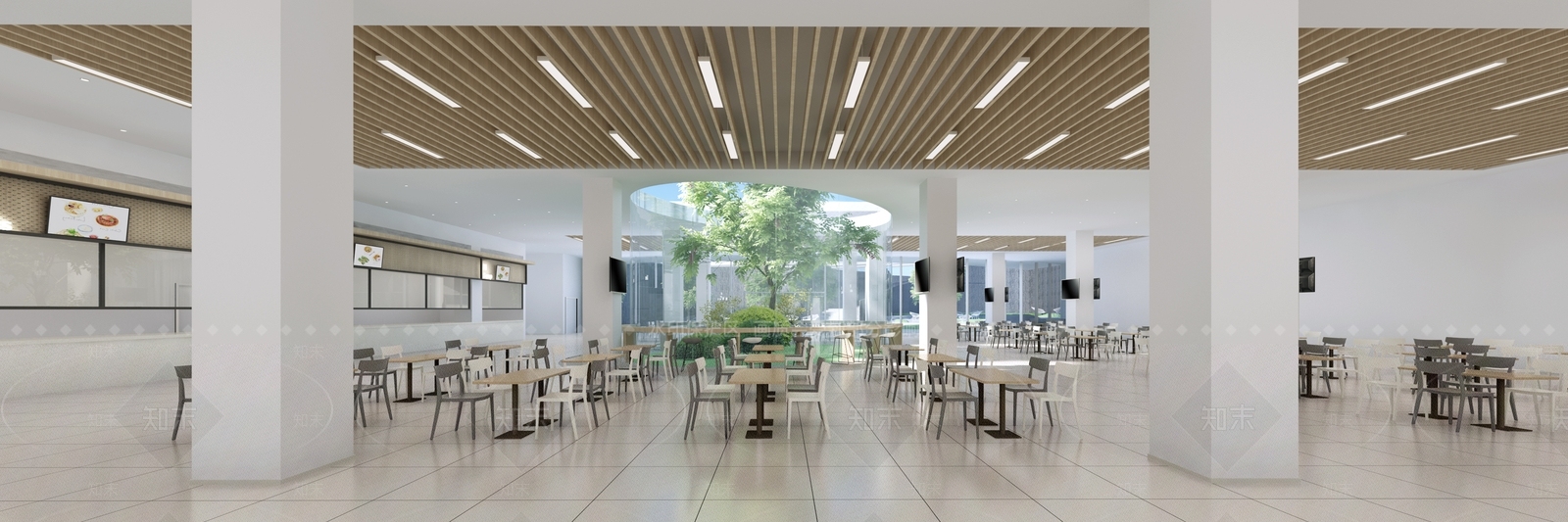 现代食堂3D模型下载【ID:1134552136】
