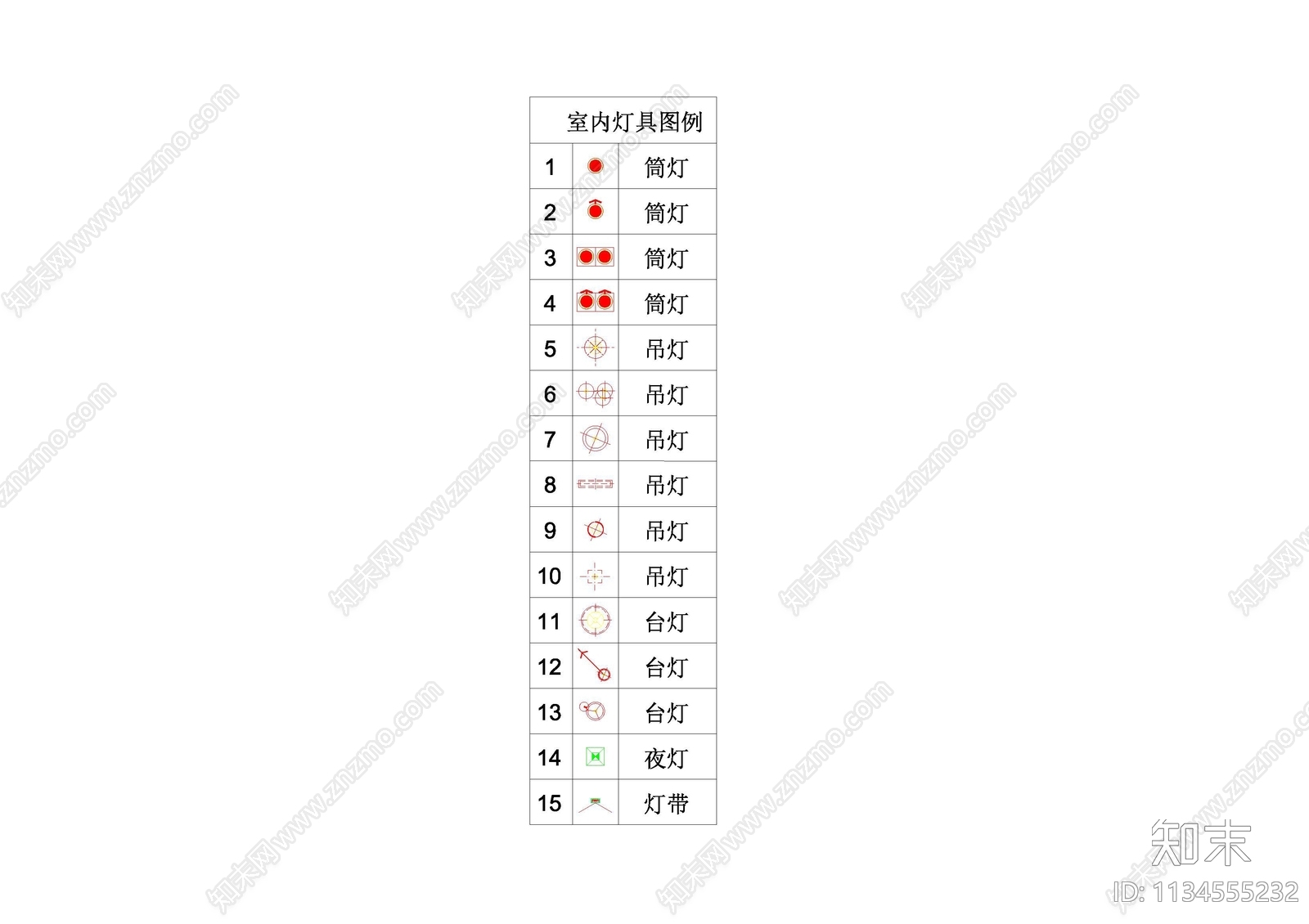 灯光平面cad施工图下载【ID:1134555232】