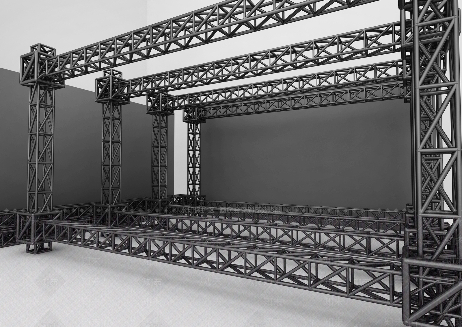 现代脚手架3D模型下载【ID:1134563318】