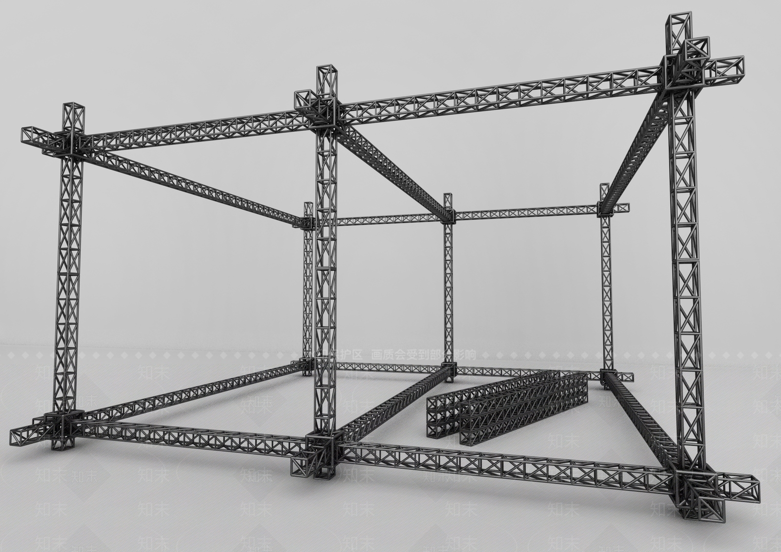 现代脚手架3D模型下载【ID:1134563501】