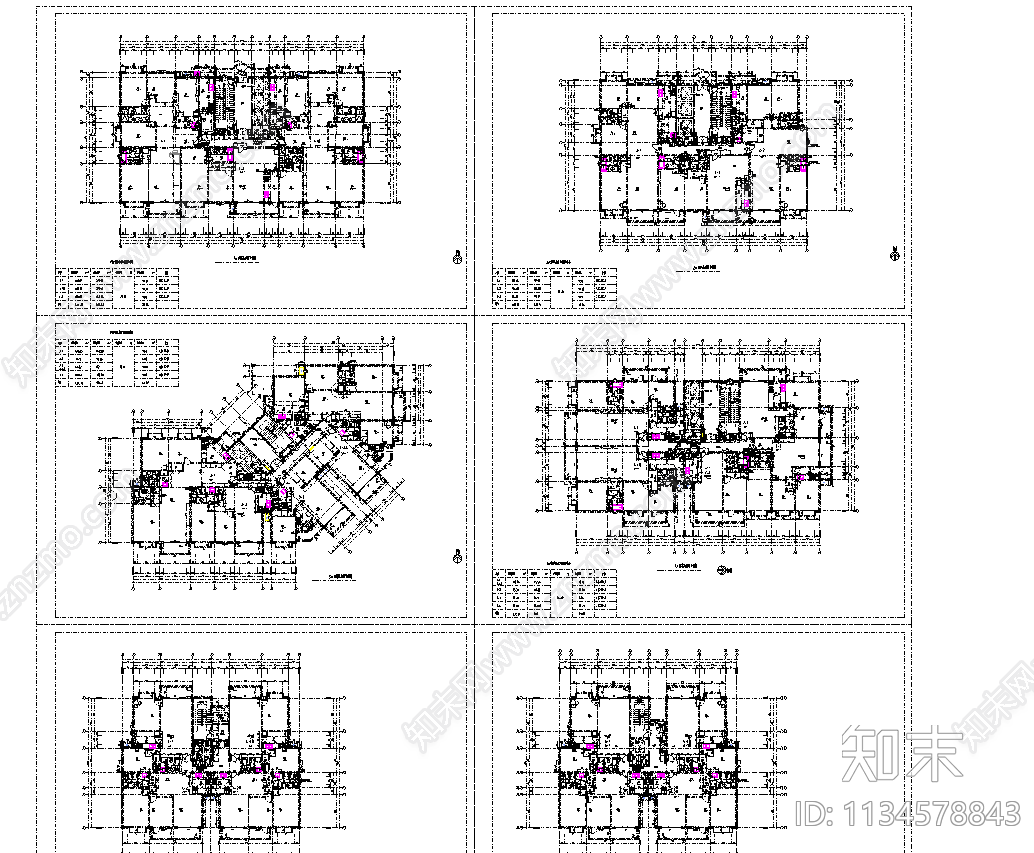 北京超大户型建筑cad施工图下载【ID:1134578843】