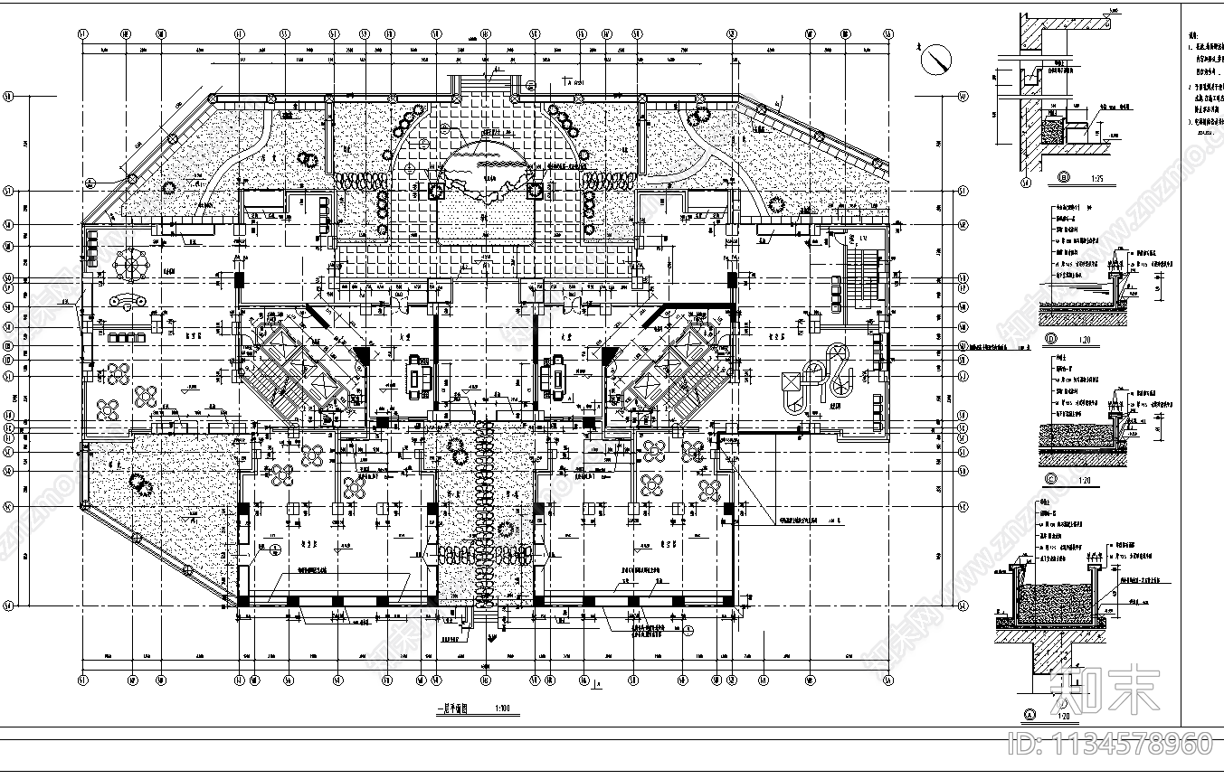 高层住宅建筑cad施工图下载【ID:1134578960】