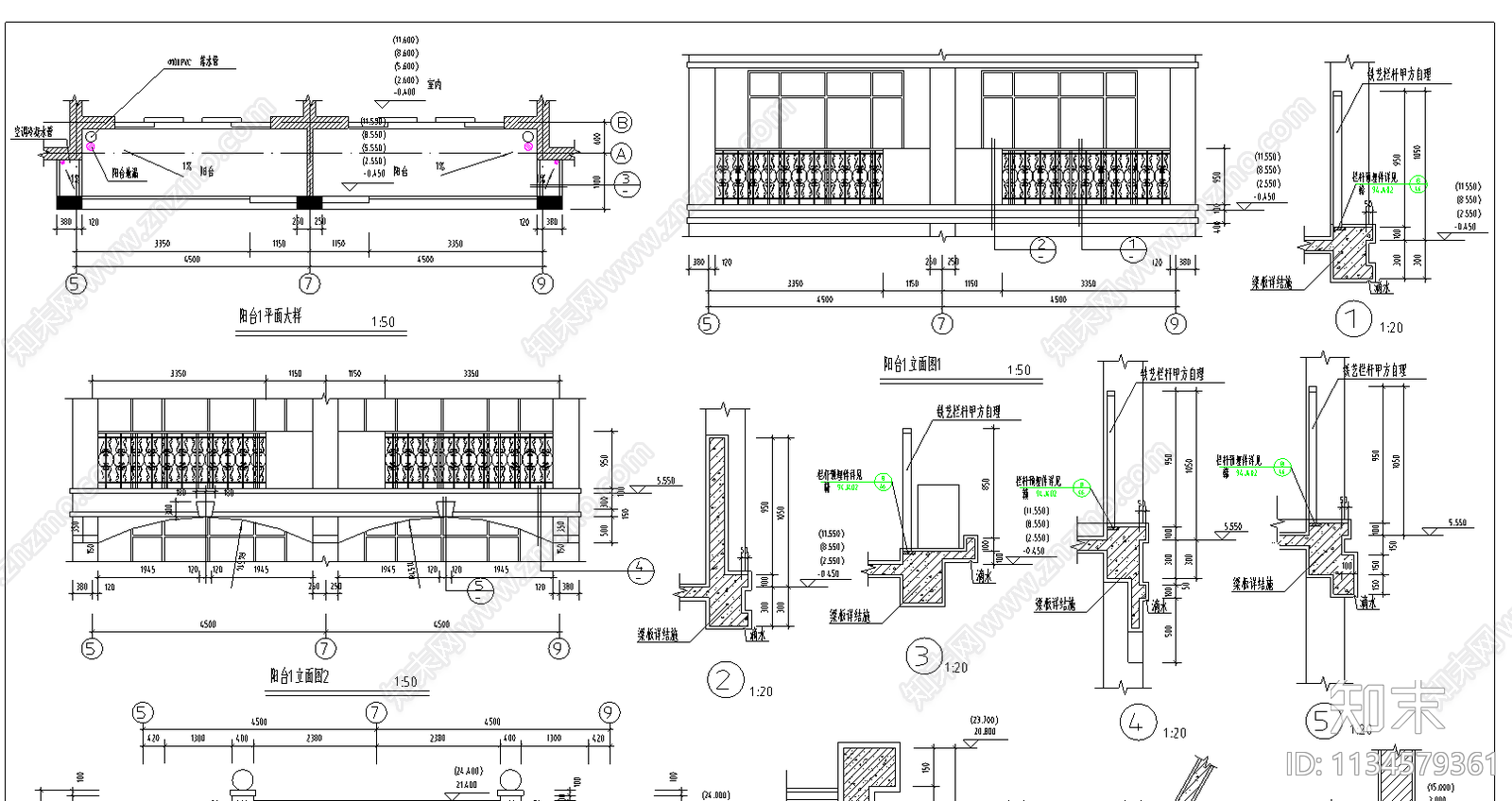 东方塞纳住宅建筑cad施工图下载【ID:1134579361】