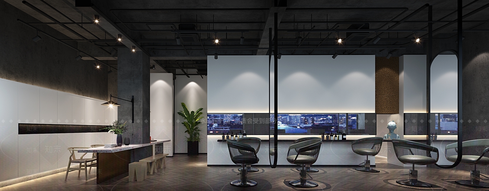 现代美容美发店3D模型下载【ID:1134581694】