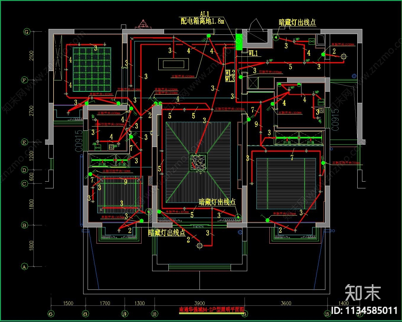 家装水电CAD系统图施工图下载【ID:1134585011】