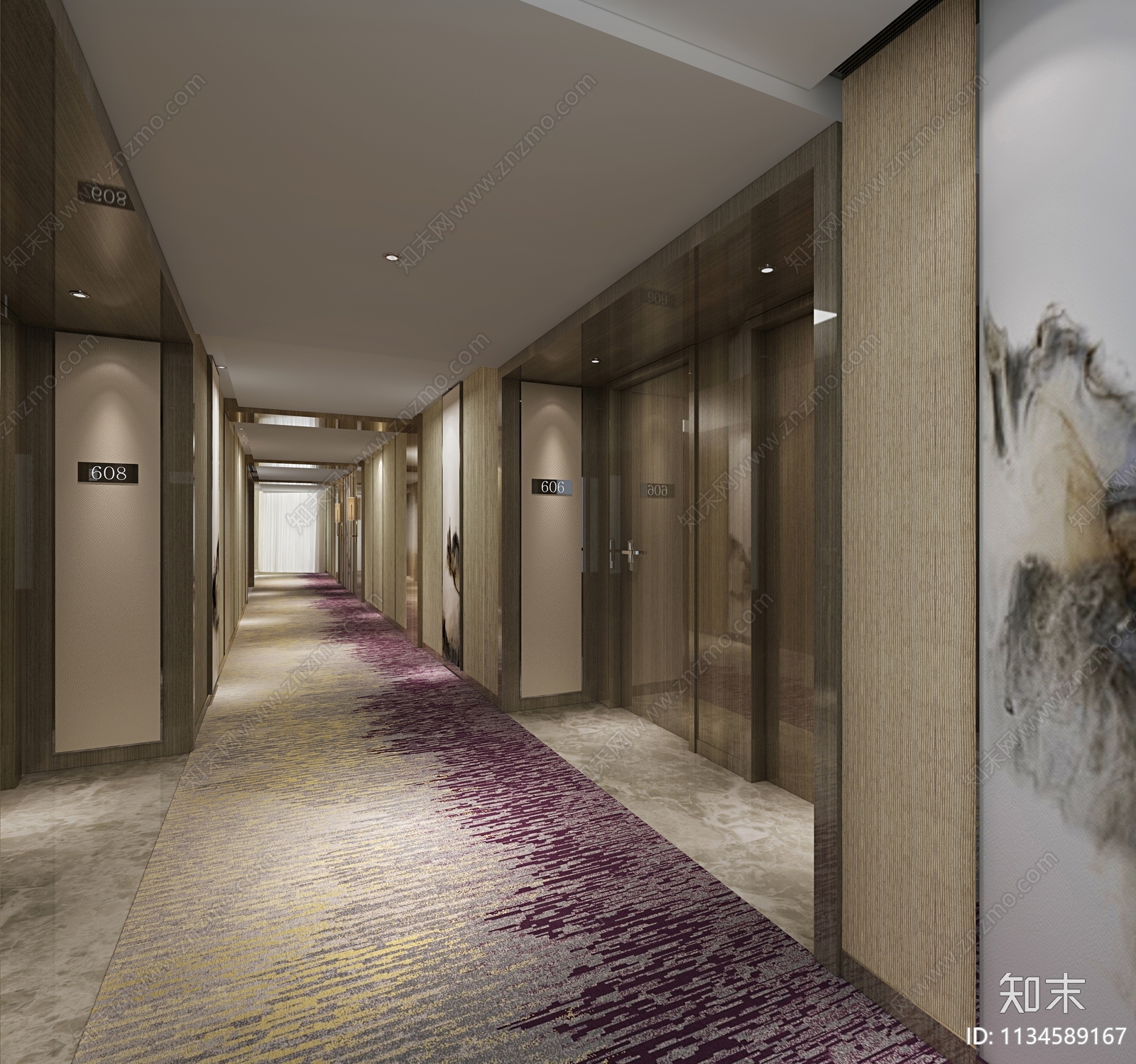 丽雅酒店样板间效果图cad施工图下载【ID:1134589167】