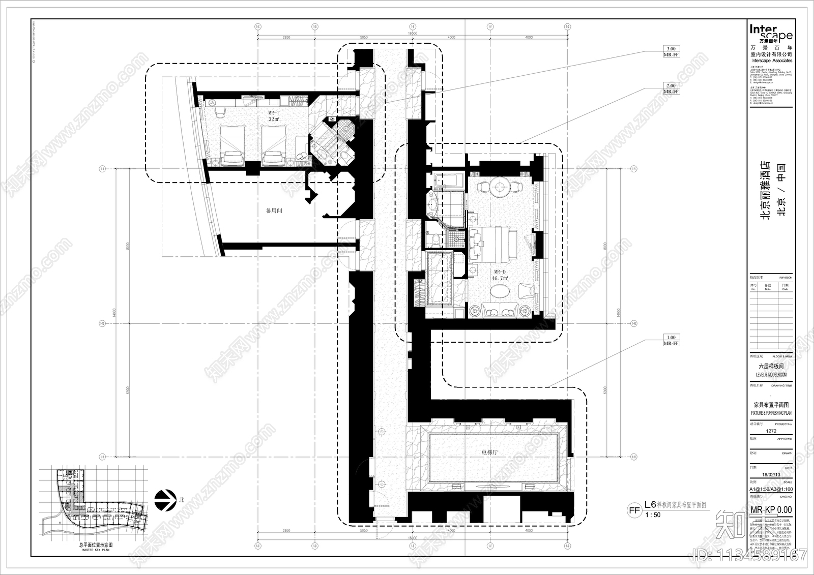 丽雅酒店样板间效果图cad施工图下载【ID:1134589167】
