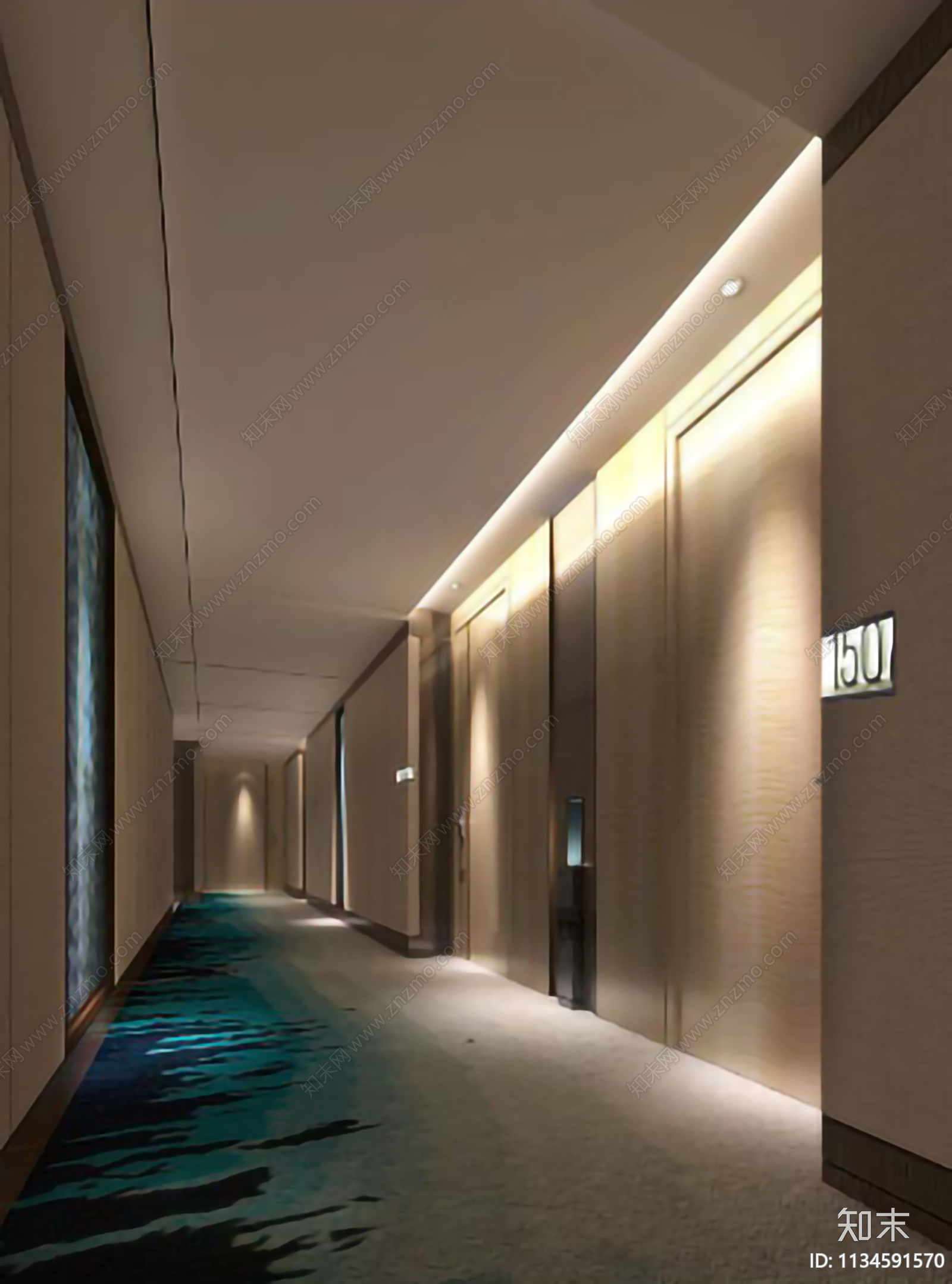 万达嘉华酒店cad施工图下载【ID:1134591570】