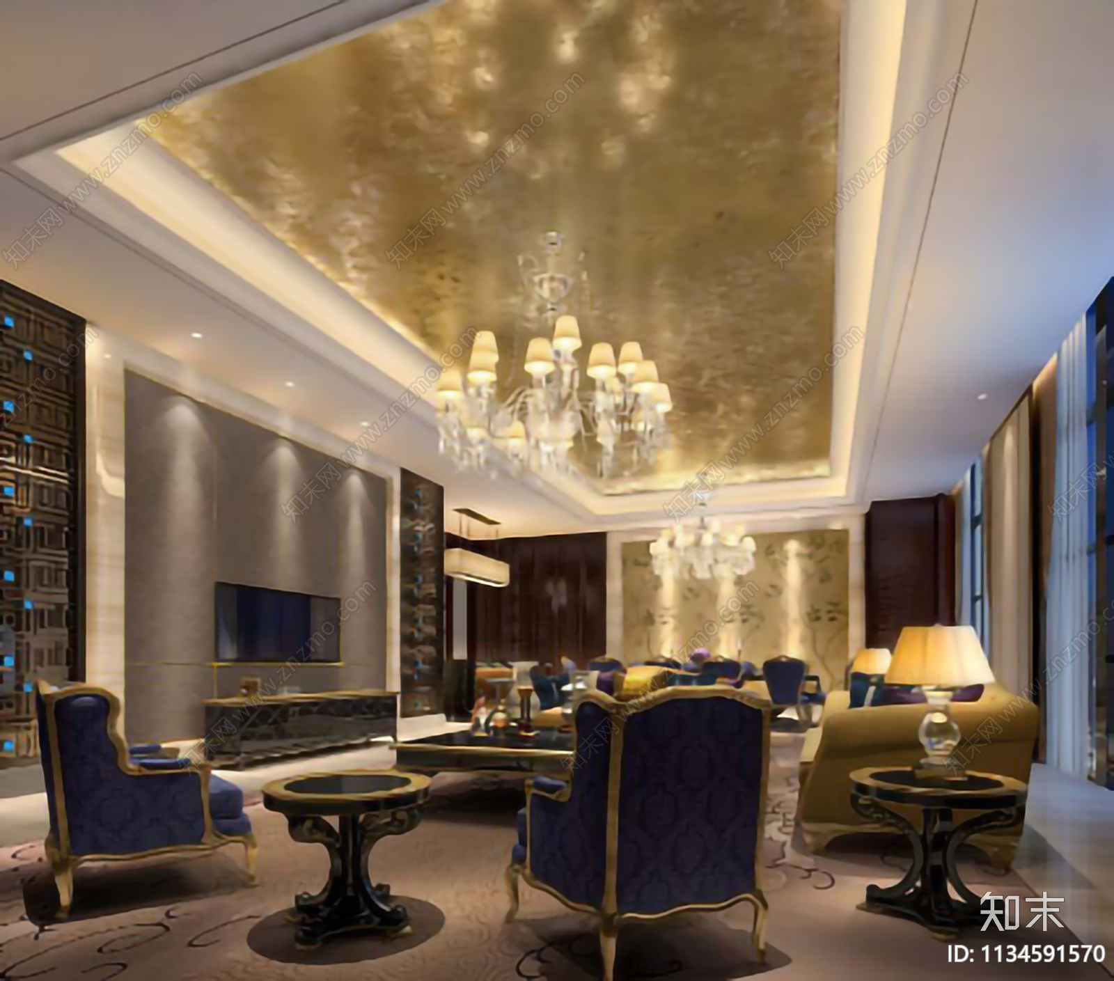 万达嘉华酒店cad施工图下载【ID:1134591570】