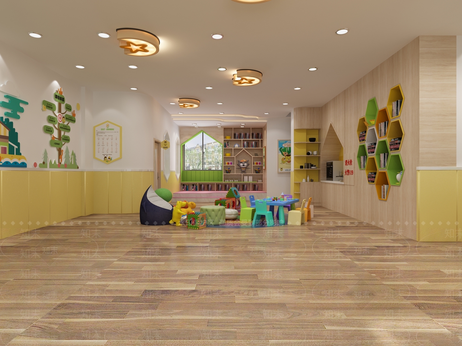 现代幼儿园娱乐室3D模型下载【ID:1134592190】