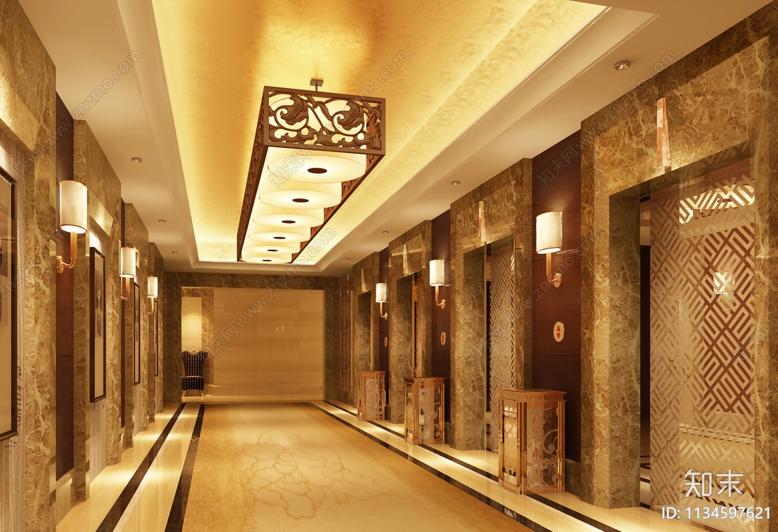 富康国际酒店cad施工图下载【ID:1134597621】