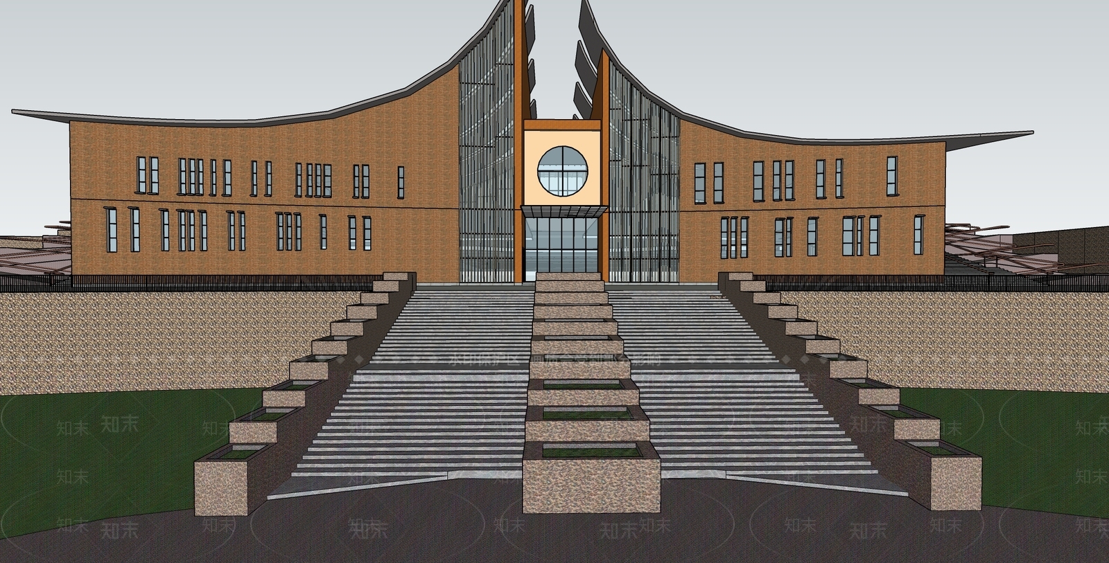 现代科技馆SU模型下载【ID:1134603601】