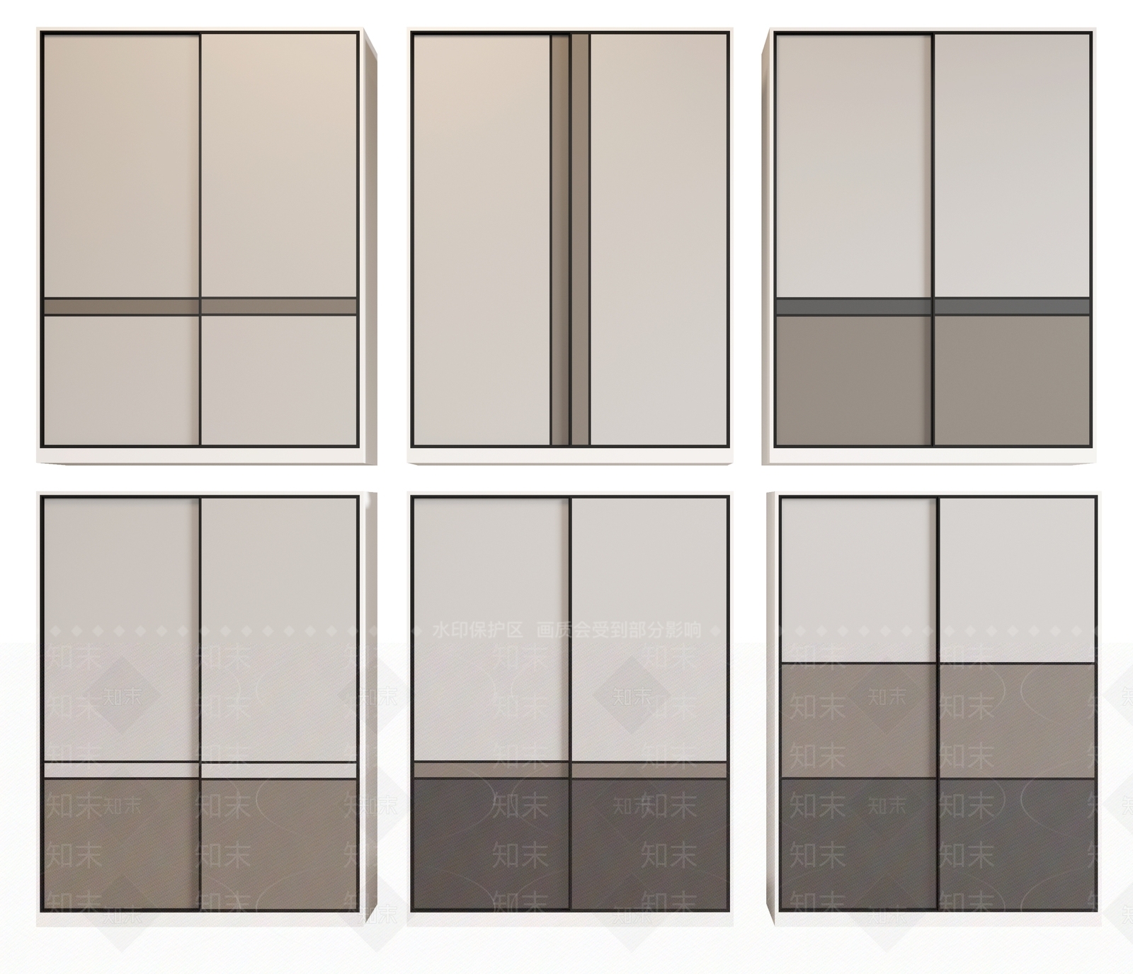 现代衣柜SU模型下载【ID:1134706101】