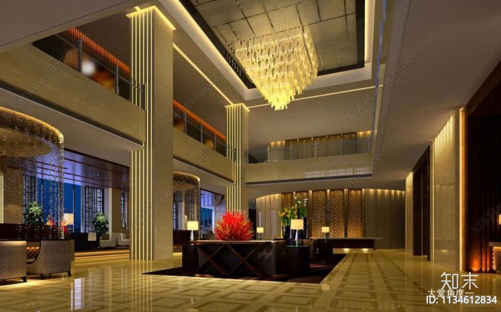 平湖南苑国际酒店cad施工图下载【ID:1134612834】
