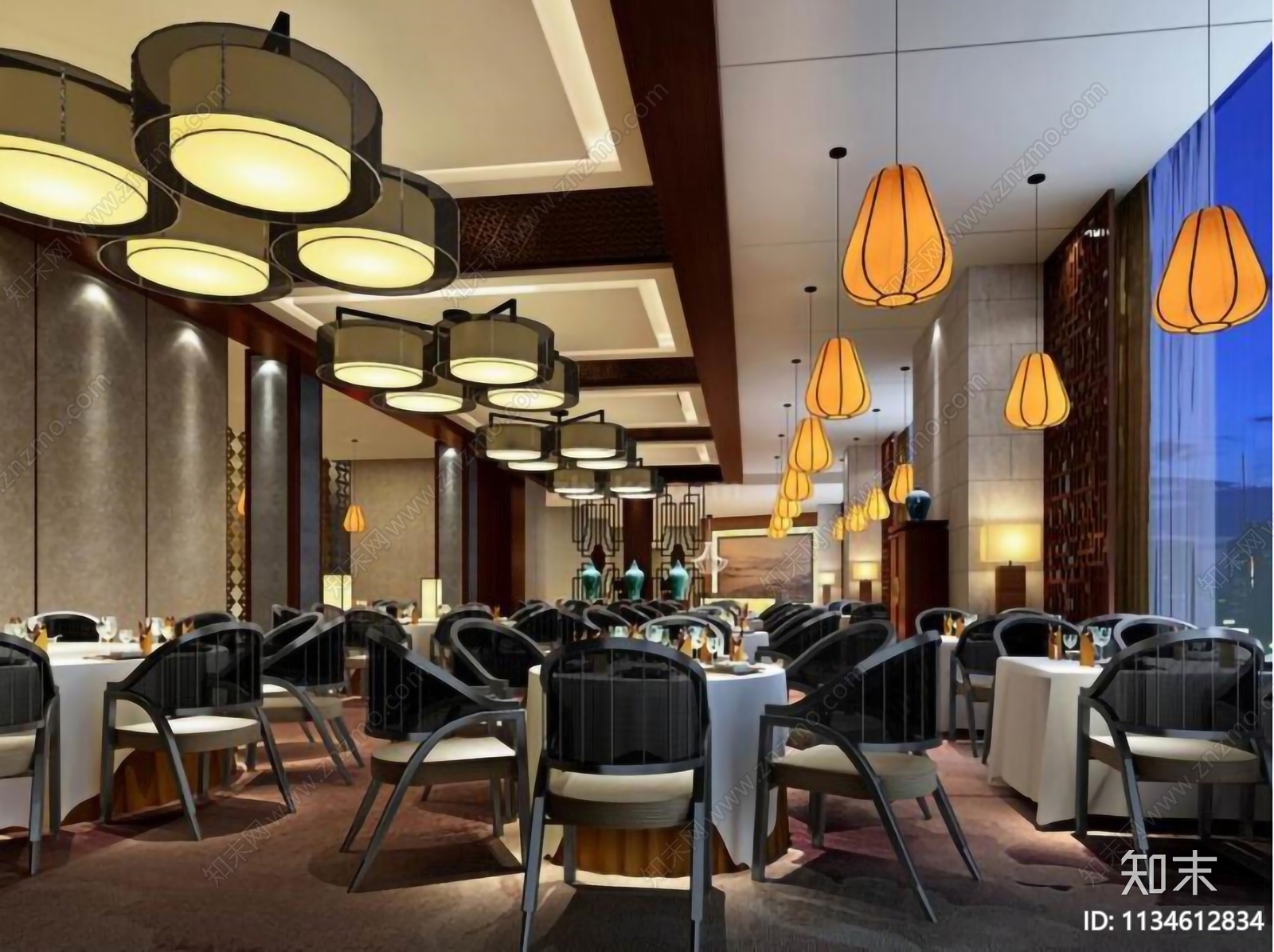平湖南苑国际酒店cad施工图下载【ID:1134612834】