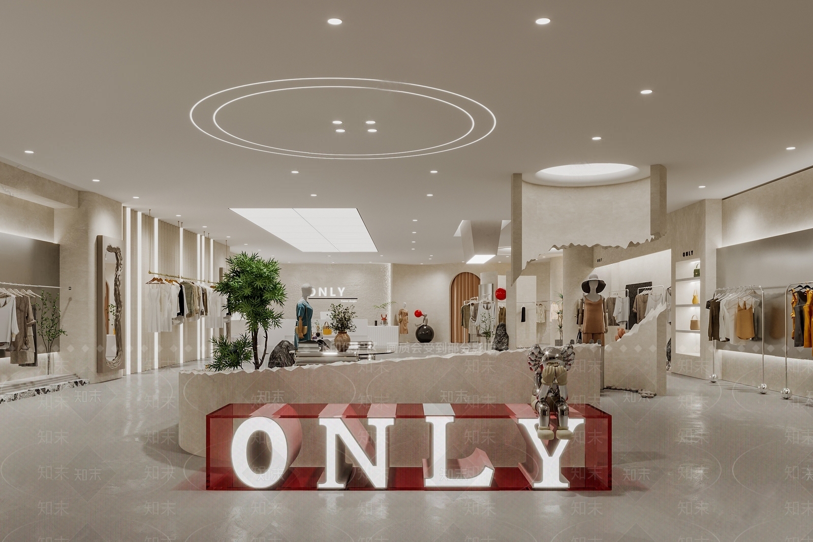侘寂服装箱包店SU模型下载【ID:1134615336】